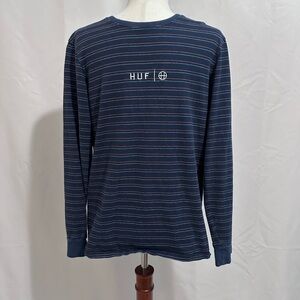 Men’s HUF Long Sleeve Striped T-Shirt. Size: Medium